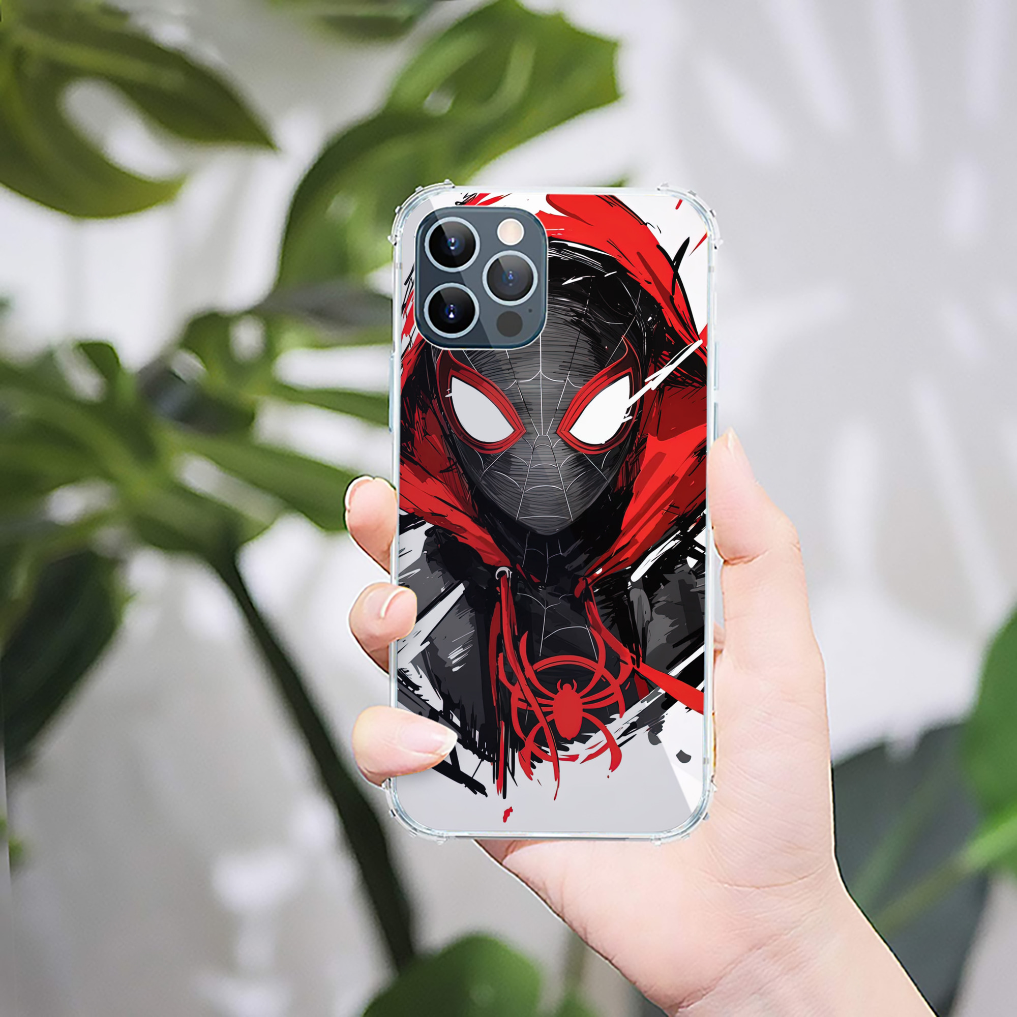 （画像用） Spider Man スパイダーマン 【iPhone 12シリーズ対応】透明スマホケース（クリアソフトケース）